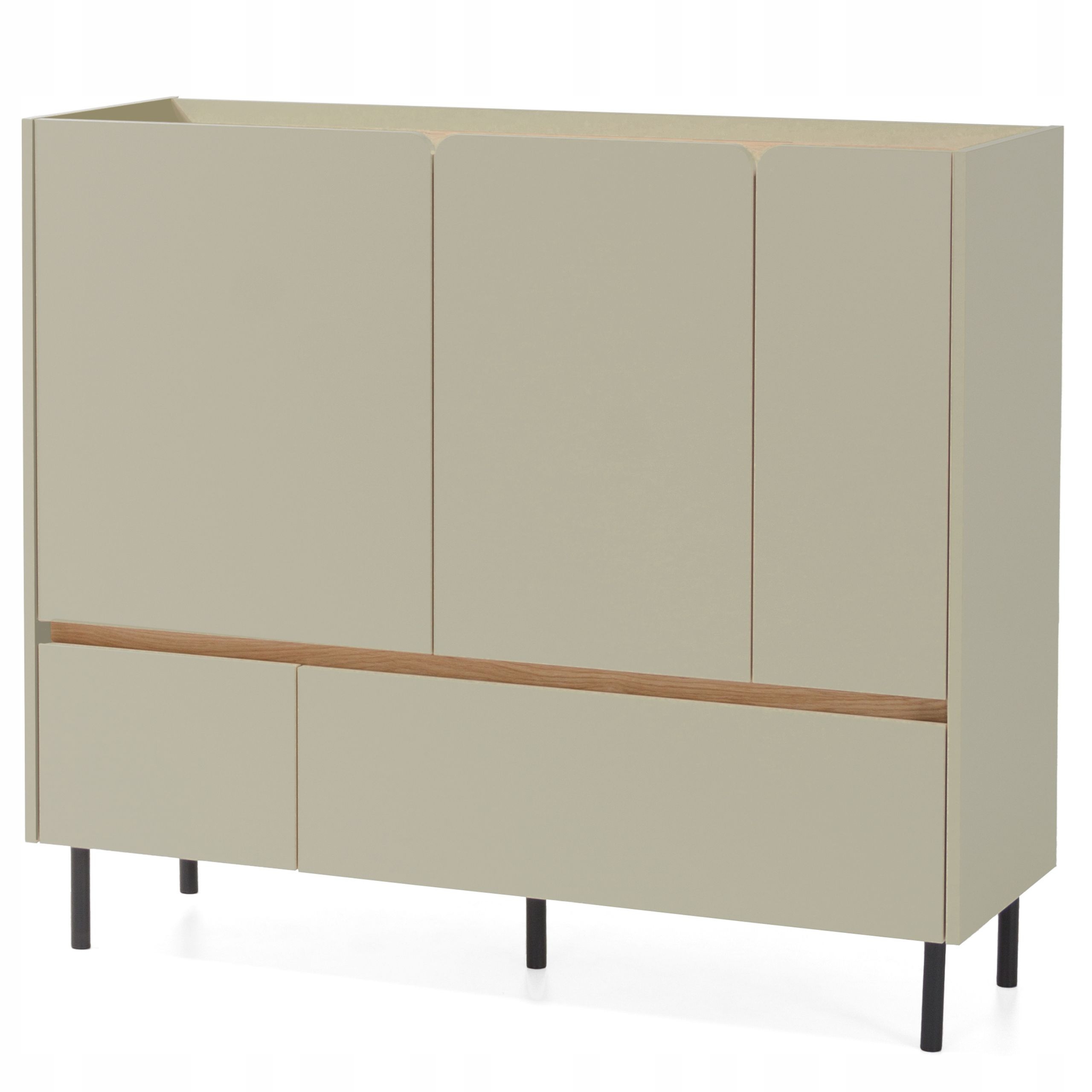 Komoda Z Szufladami młodzieżowa 120 cm dla dziecka Szafka zielona dąb LC8