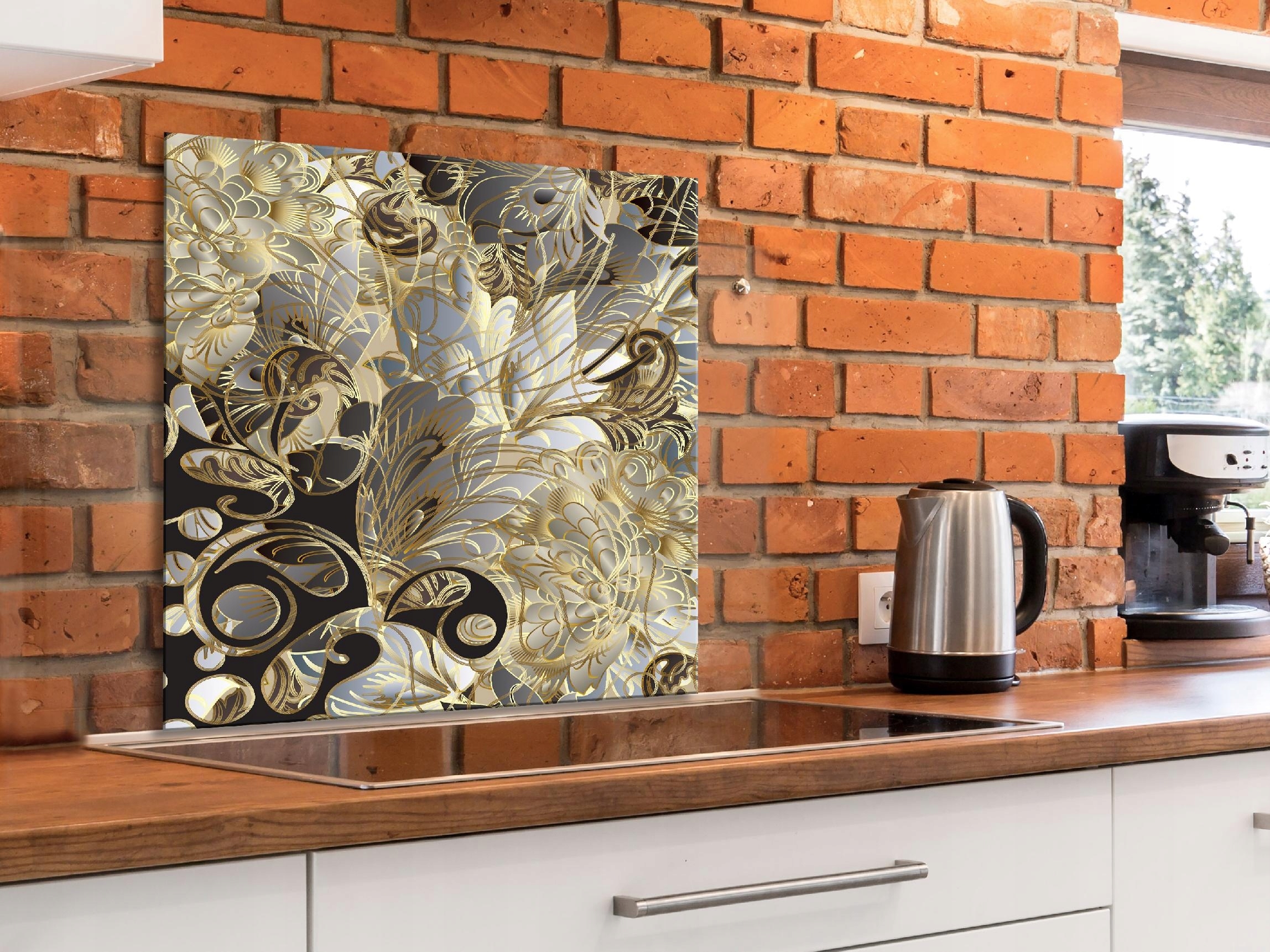 Skleněný Kuchyňský Panel 80x80 f-C-0419-aq-a