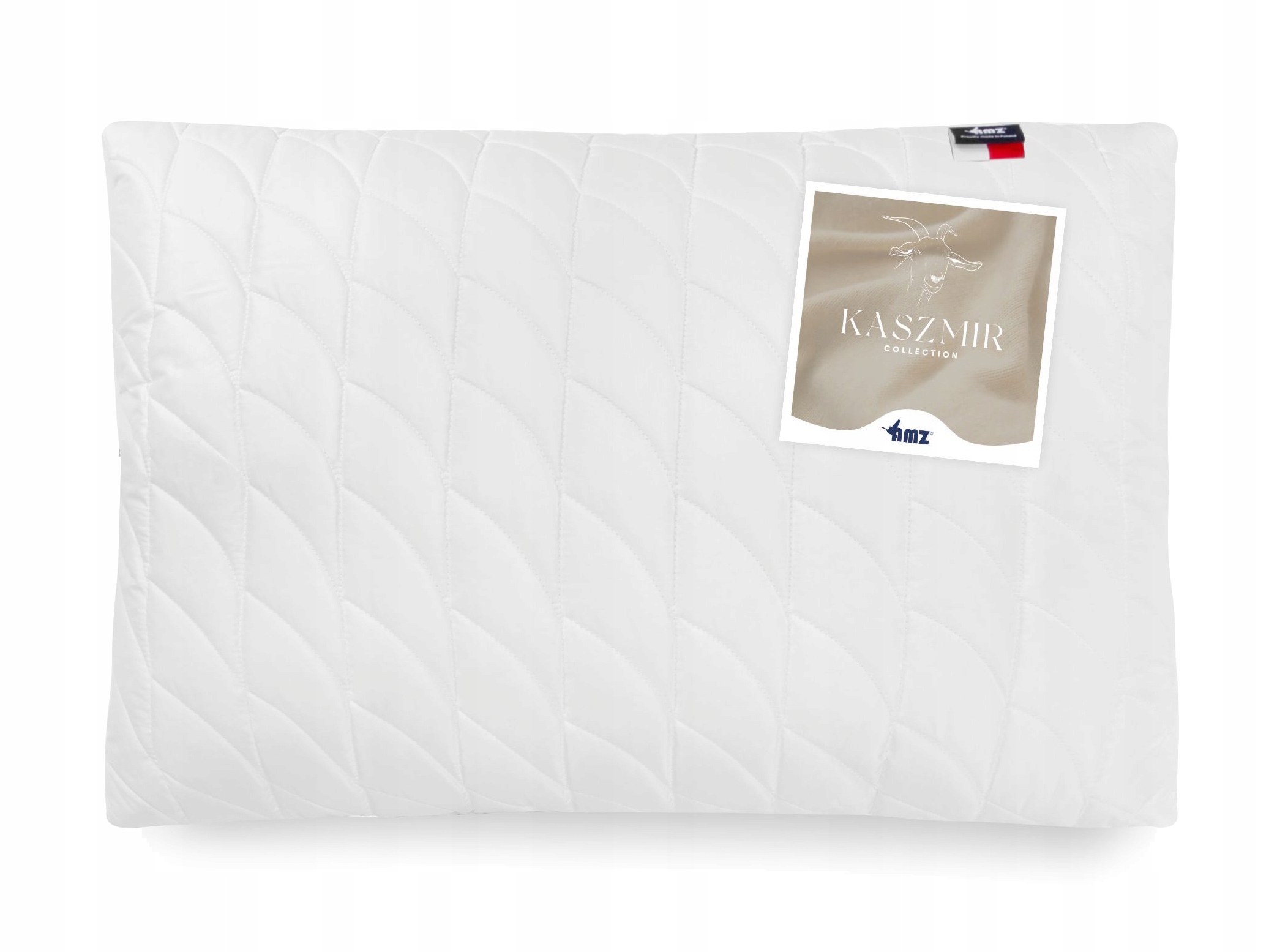 Vlnený vankúš Kaszmir Gold Amz prešívaný prírodnou hypoalergénnou látkou 50x60