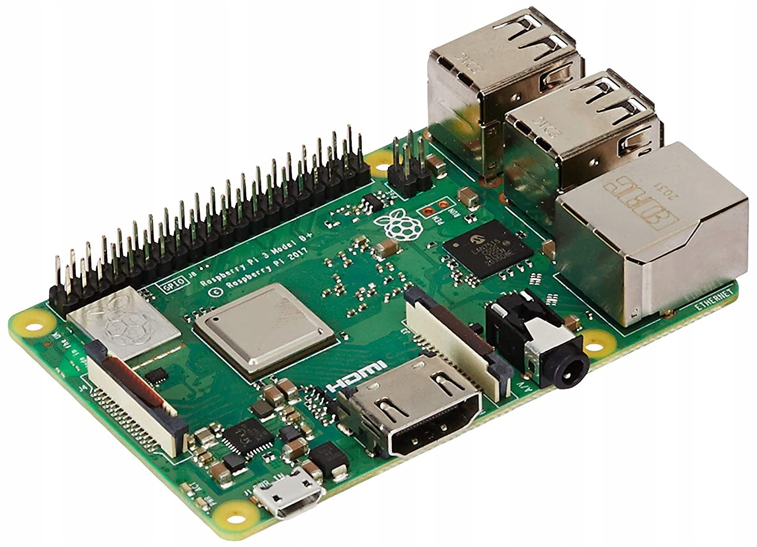 Mikrokomputer Raspberry Pi 3 Model B+ 1.4GHz 1GB RAM WiFi BT 4.2 BLE