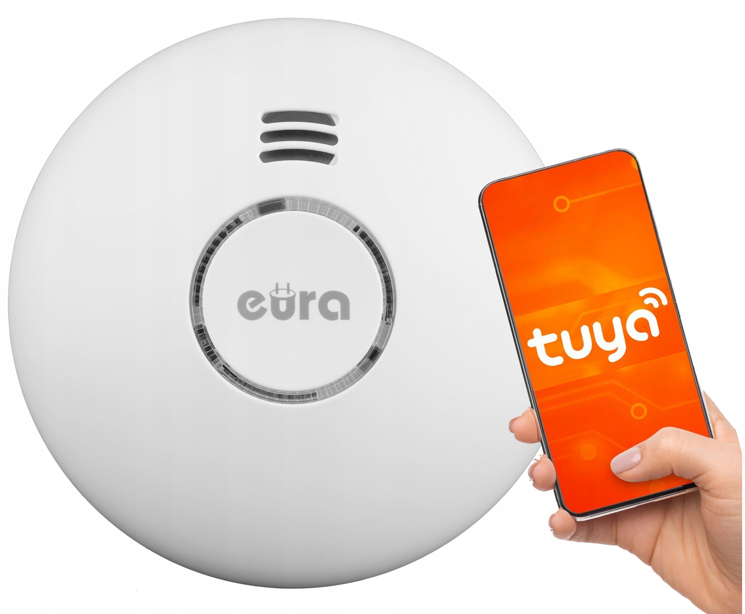 Inteligentny Czujnik Dymu WiFi, bateryjny, 10 lat żywotności, sensor foto