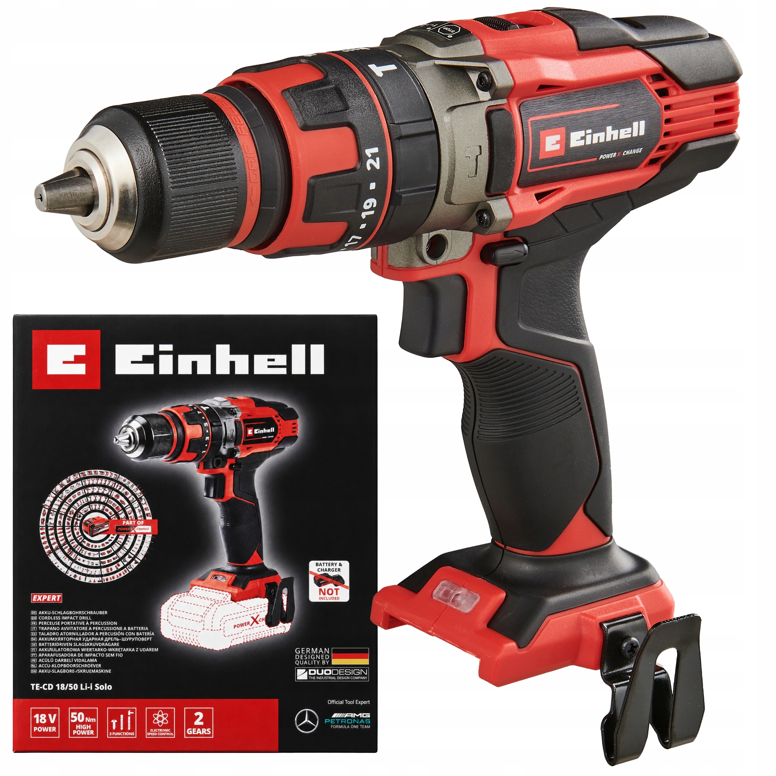 Wiertarko-wkrętarka udarowa Einhell Expert Te-cd 18/50 Li 18V 50Nm Solo