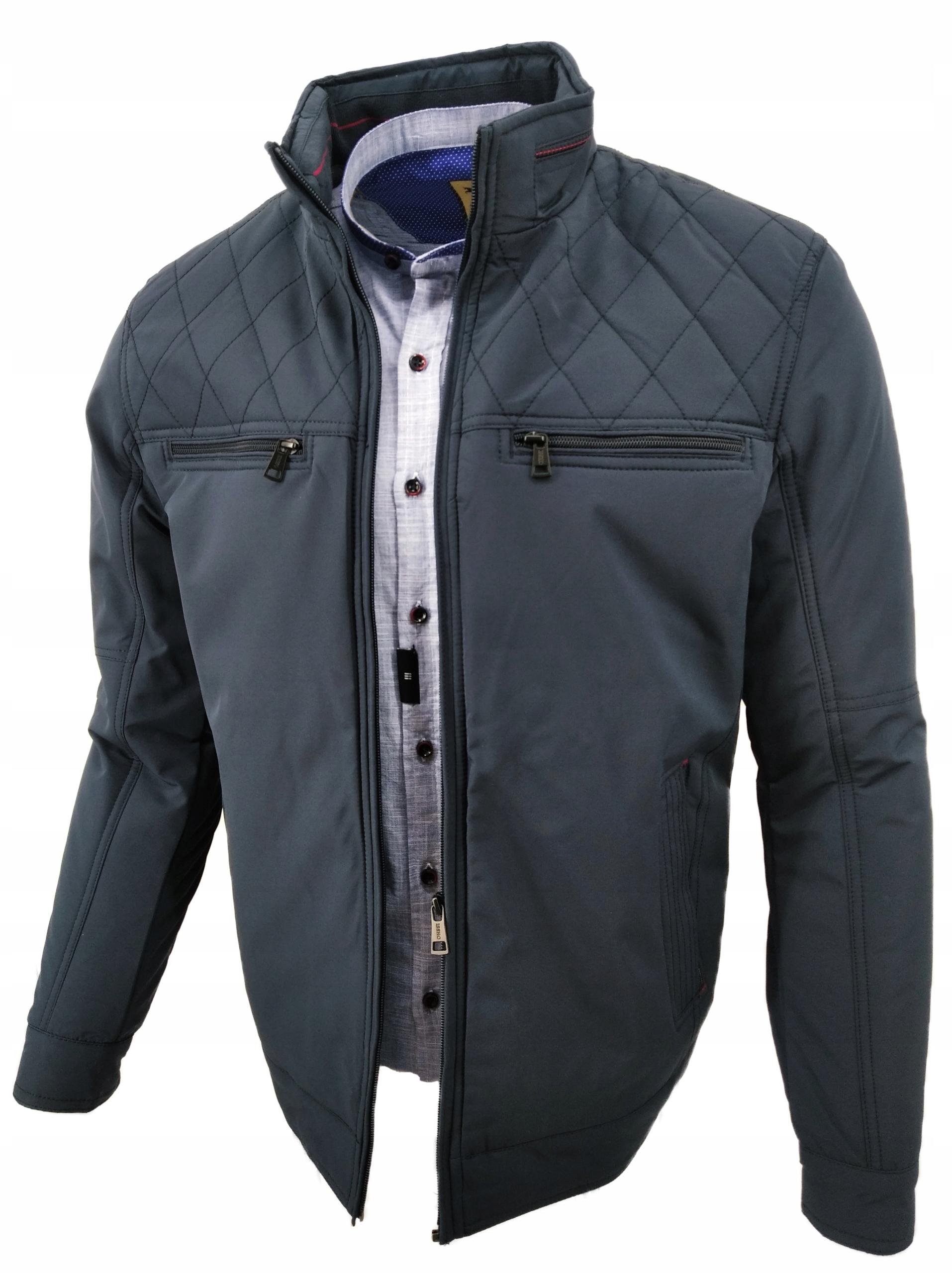 Pánská Podzimní Tmavě Modrá Přechodová Bunda Jednoduchá 0720 0720 XXL 2XL