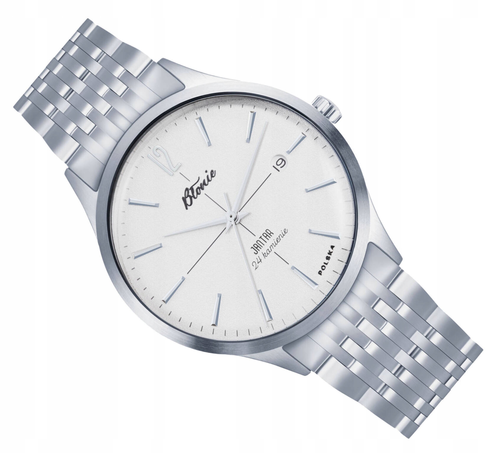 Pánské Klasické Elegantní Polský Hodinky Automatické Błonie Jantar Námraza