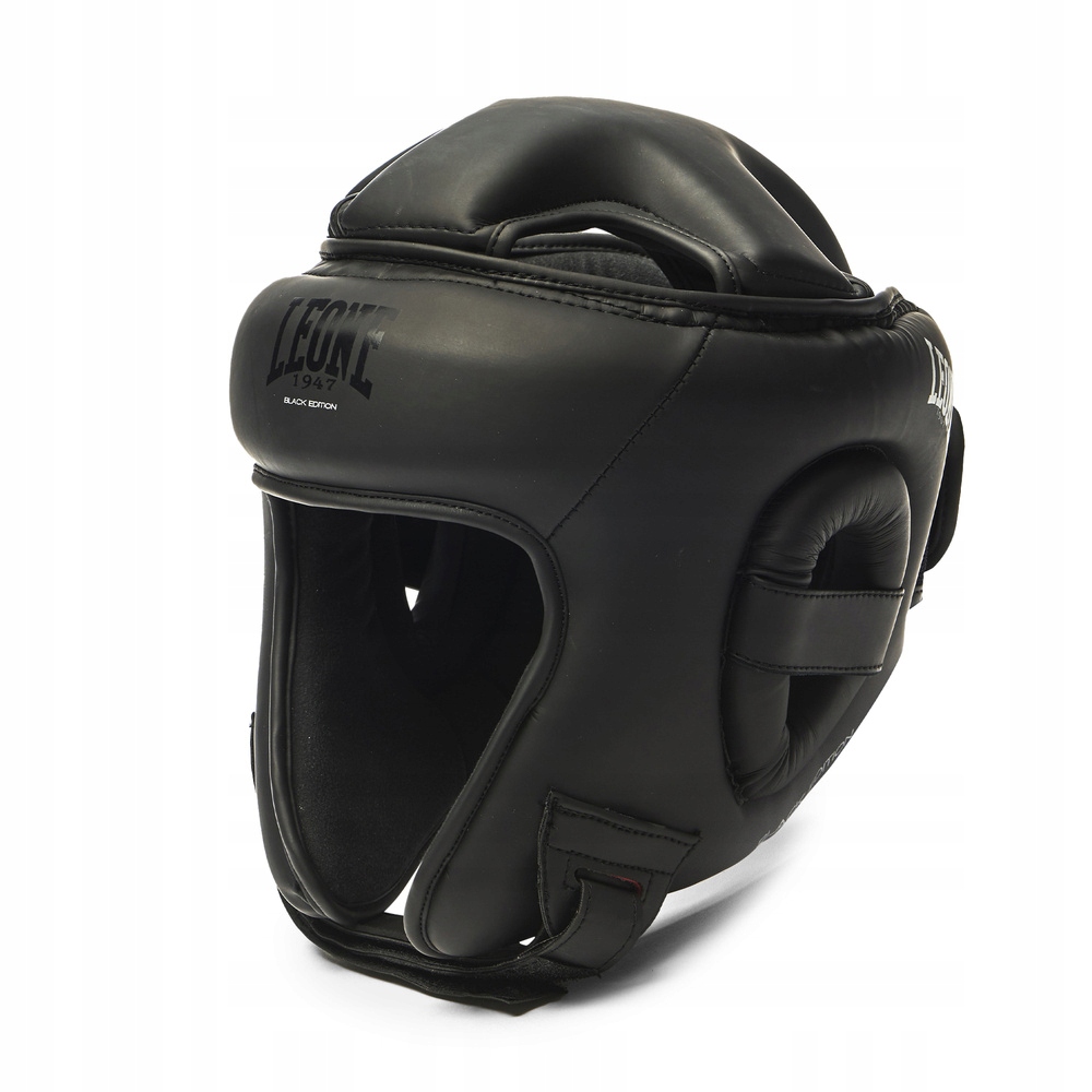 Leone1947 Kask Bokserski Sparingowy Z Wypełnieniem Przeciwwstrząsowym Black