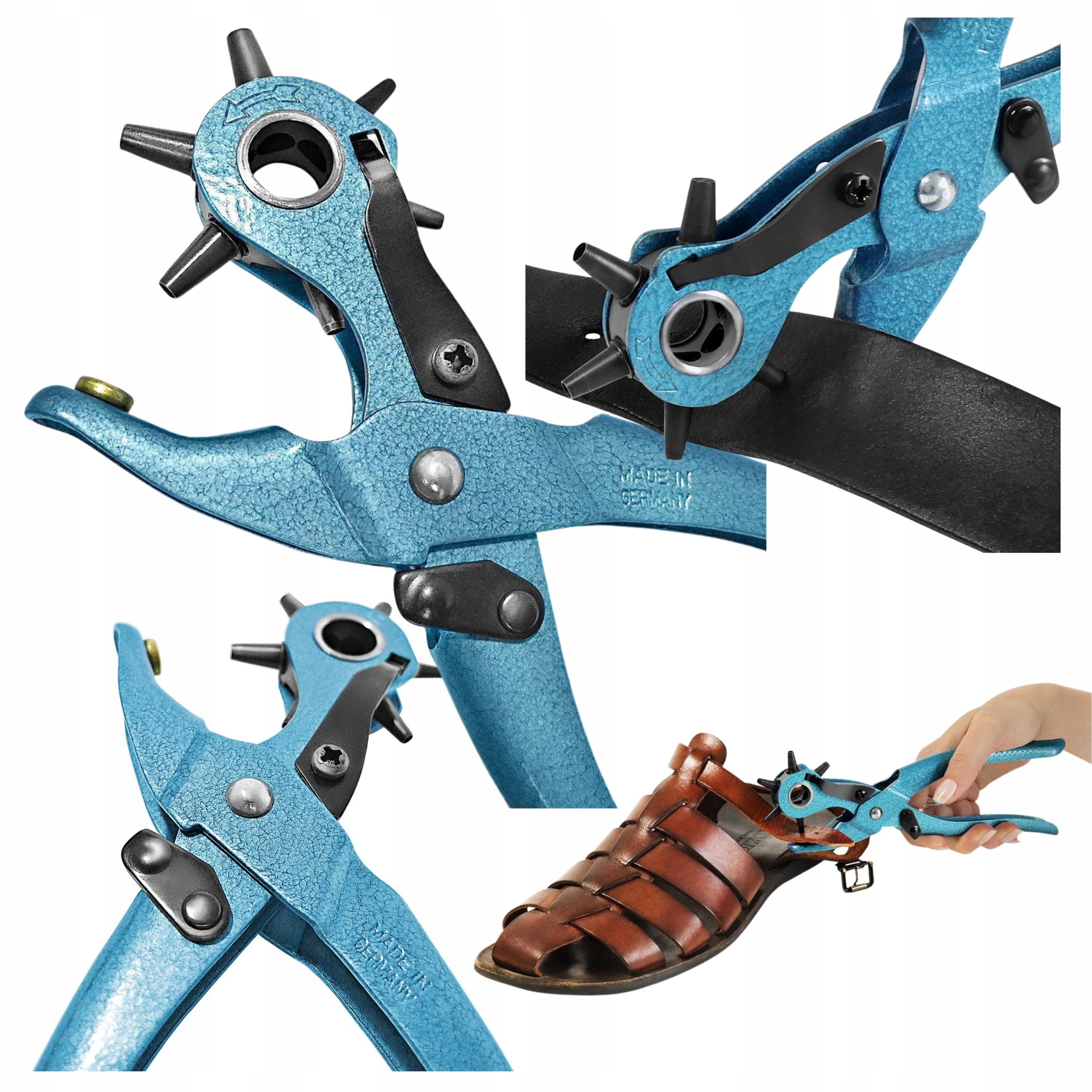 Děrovačka Na Opasek Skory Proužků Materiálu Kůže