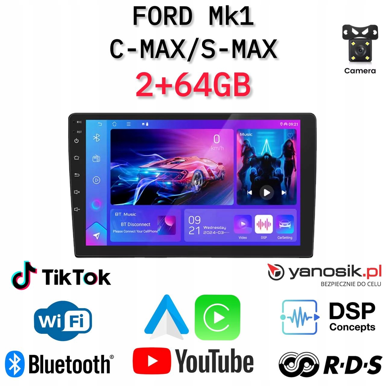 Radio Android Nawigacja Ford C-max/s-max Mk1 (2+64GB)