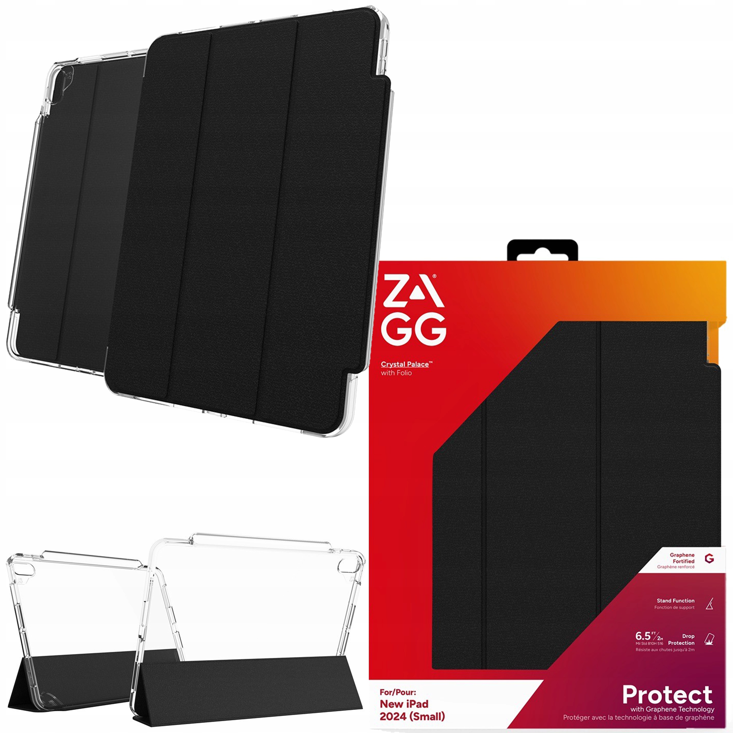 Zagg Crystal Palace Folio Case Pouzdro pro iPad 11" 2025 10.9" 2022 Pouzdro
