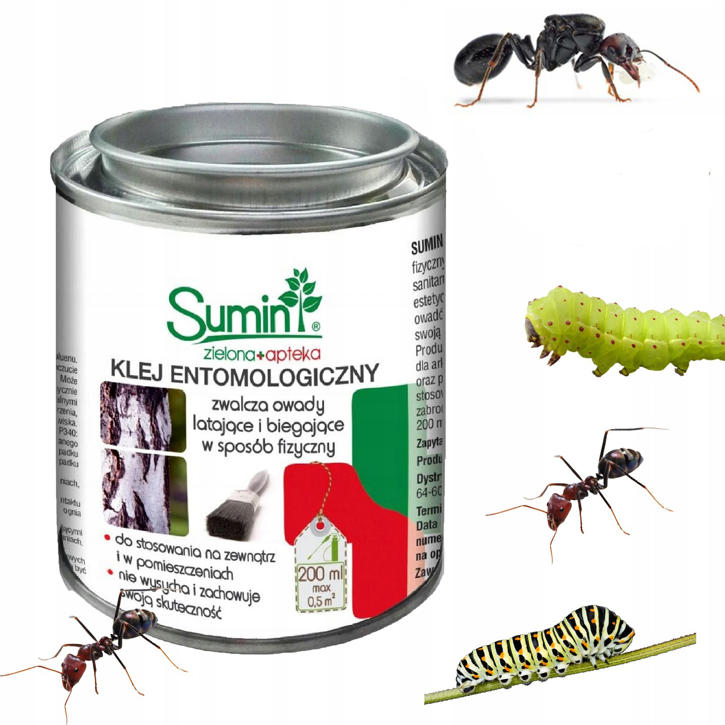 SUMIN KLEJ ENTOMOLOGICZNY ZWALCZY OWADY BIEGAJĄCE MSZYCE SZKODNIKI 200 ML