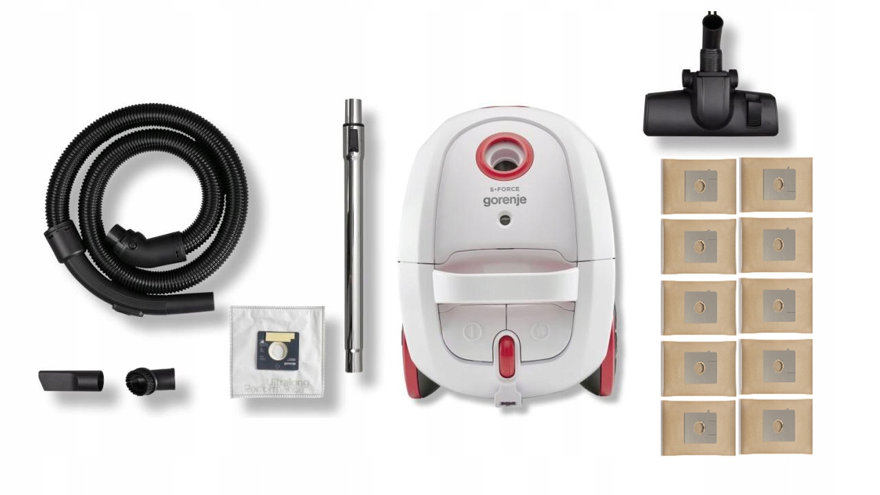 Odkurzacz workowy z regulacją Gorenje VCE21SFWR 850W Filtr Hepa 10 worków