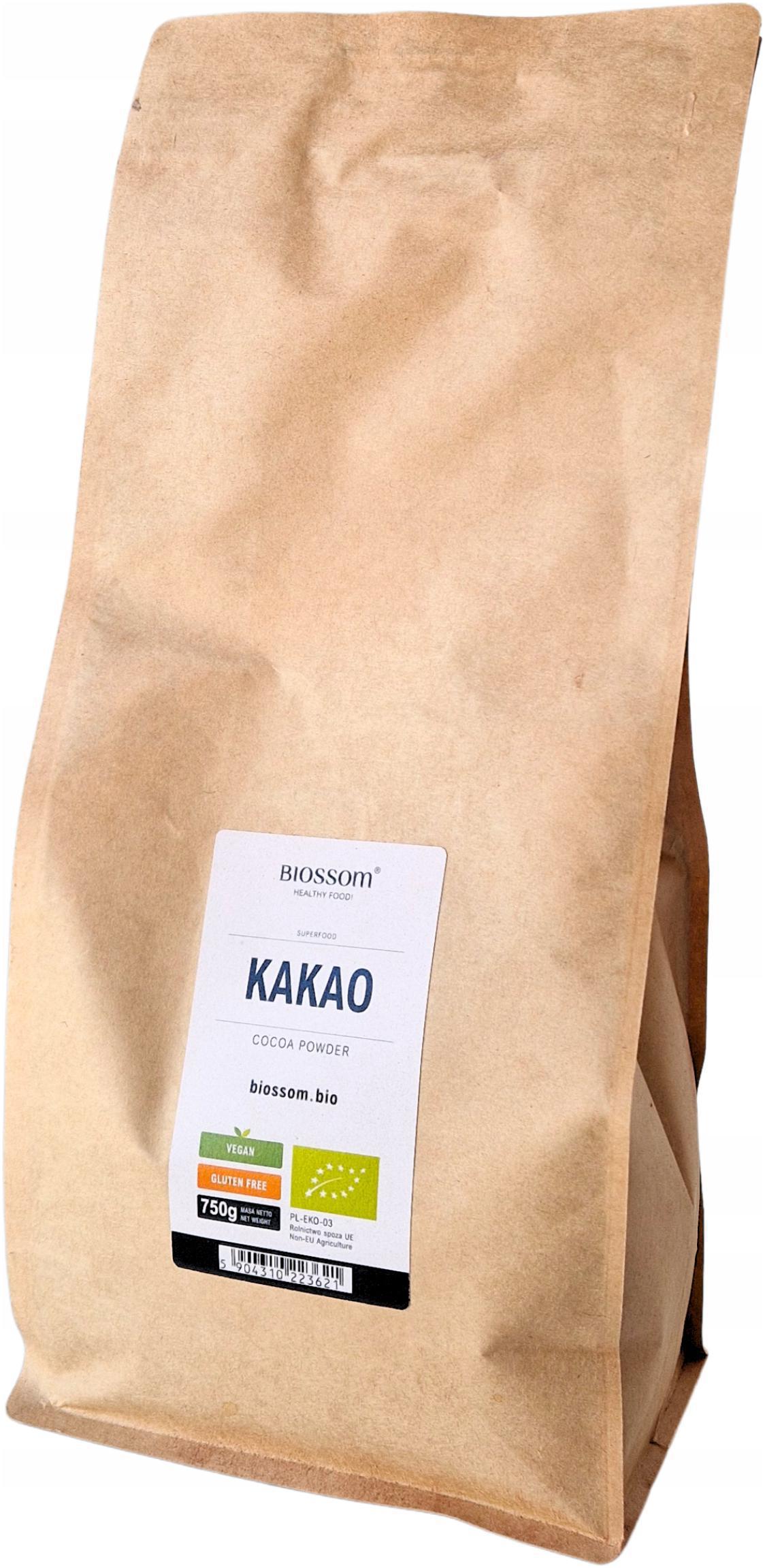 Levně Kakao Bio 750 G Bez Cukru, Odtučněné V Prášku, Ekologické, Přírodní