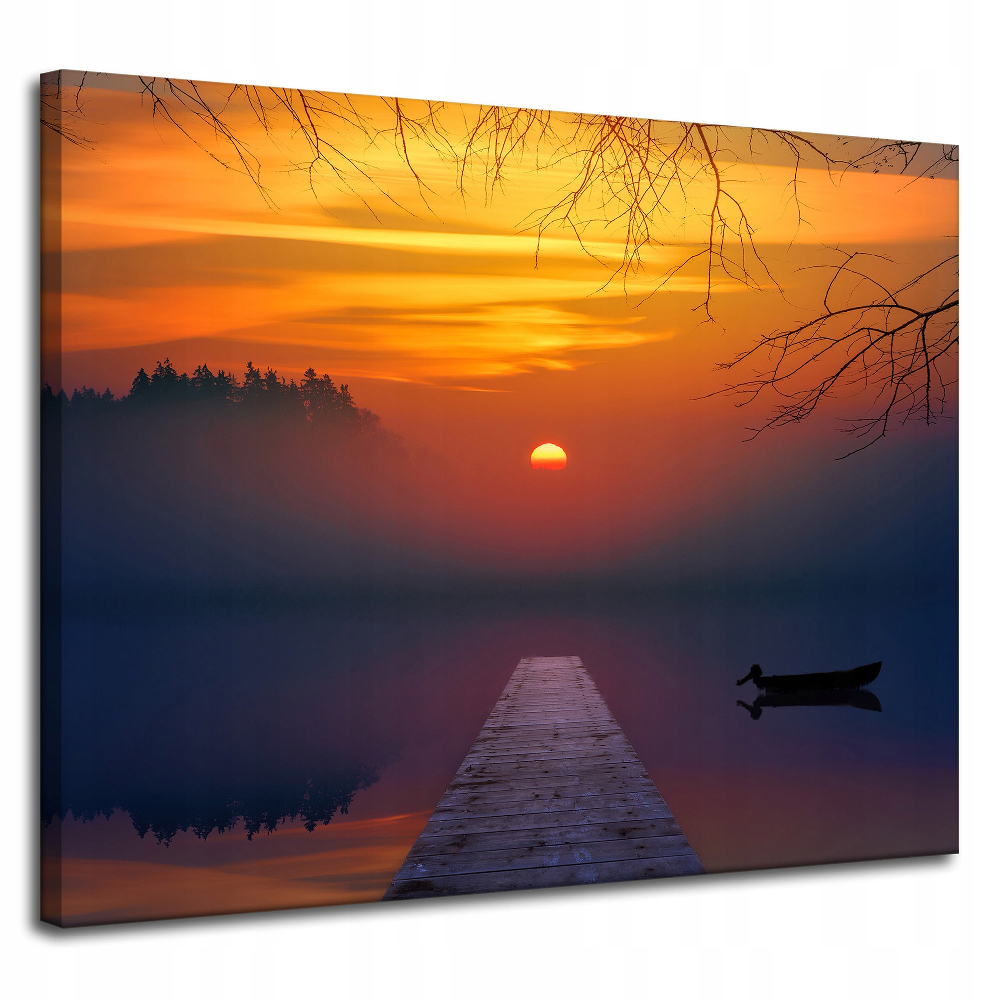 Obraz na plátně Příroda Západ slunce nad jezerem 100x80 cm