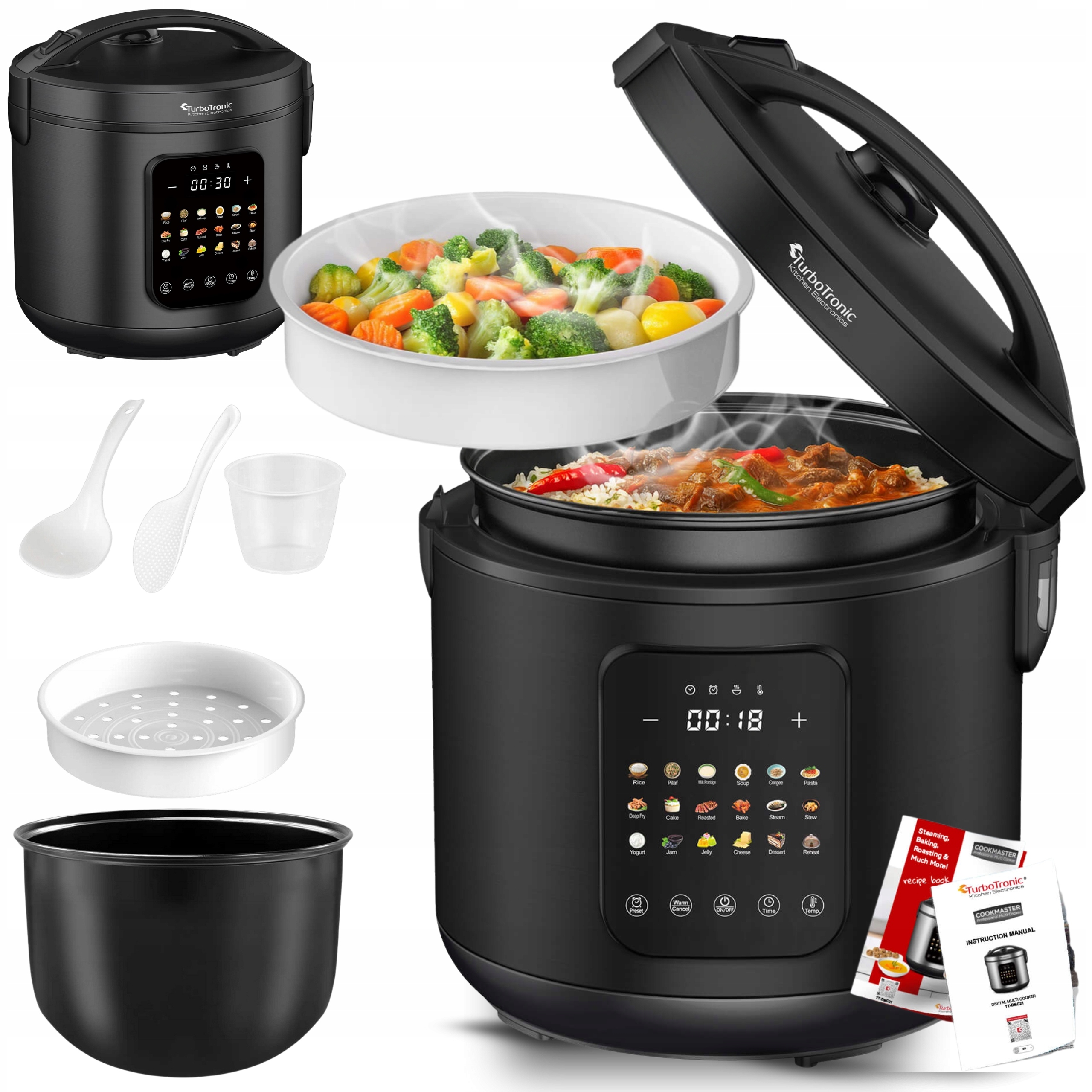 Multicooker Parný Hrniec Kombinovaný Elektrický Fritéza 5 L