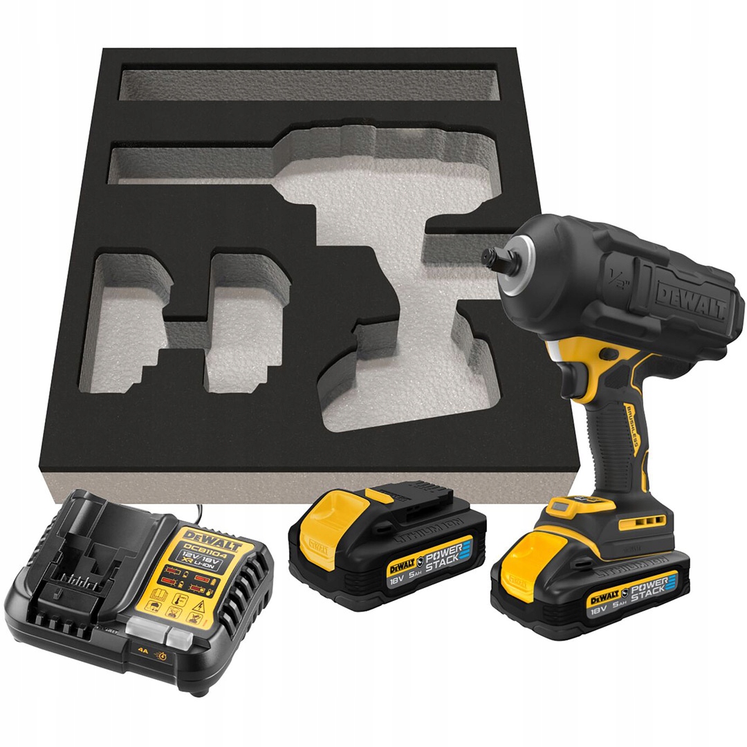 Rázový uťahovák 18V 1626Nm 1/2" 2x5Ah Powerstack Gfn DeWalt DCF961H2G