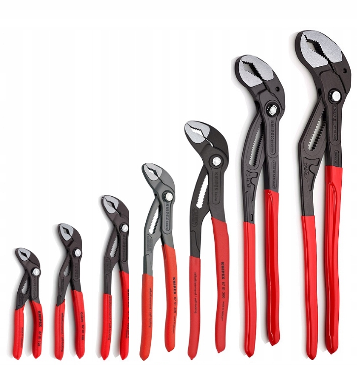 

Największy zestaw Knipex Szczypce klucz 7x Cobra