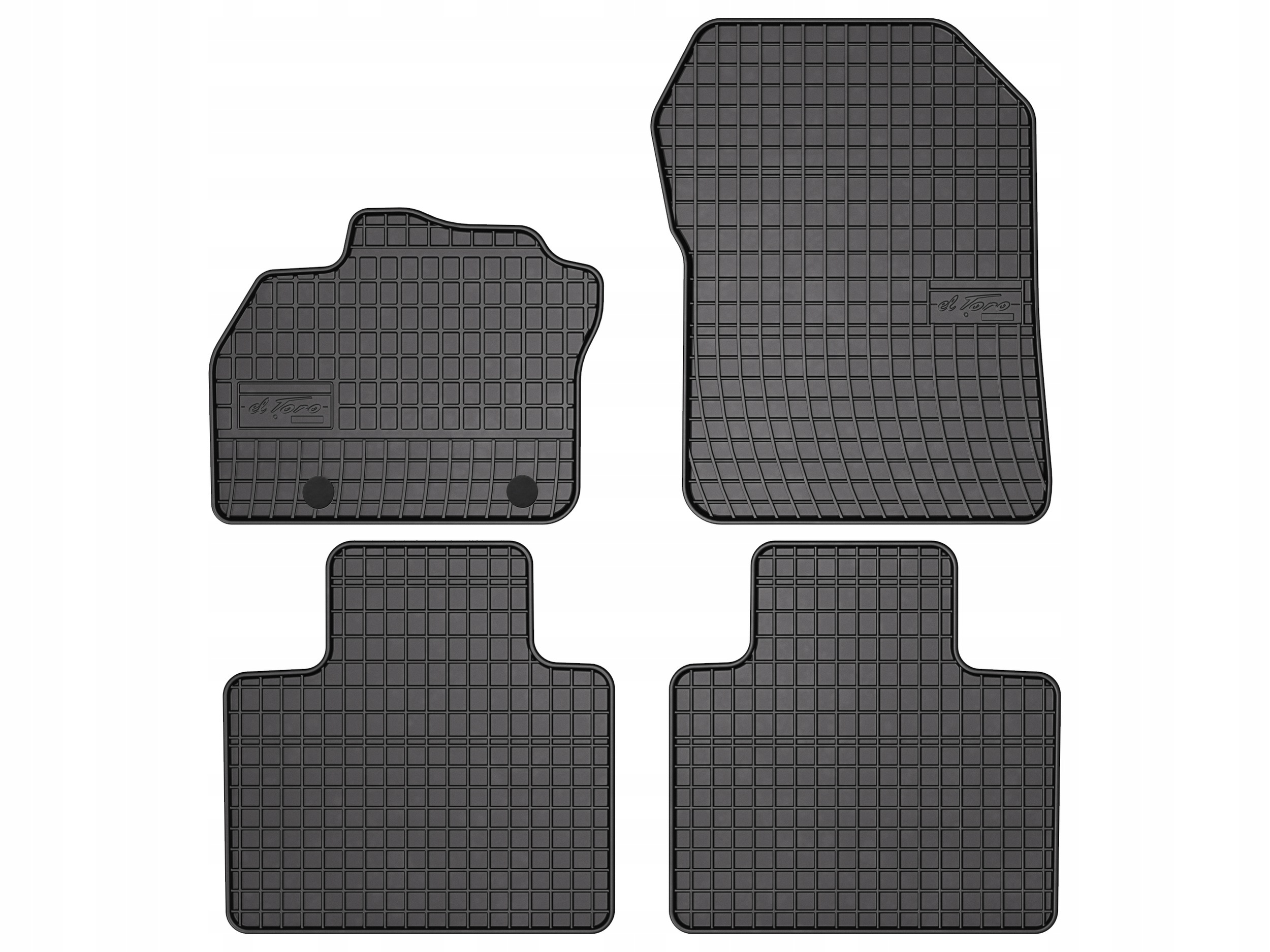 Gumové koberce pro Renault Zoe od roku 2013, sada 4 ks SolidPRO rant 1,5 cm