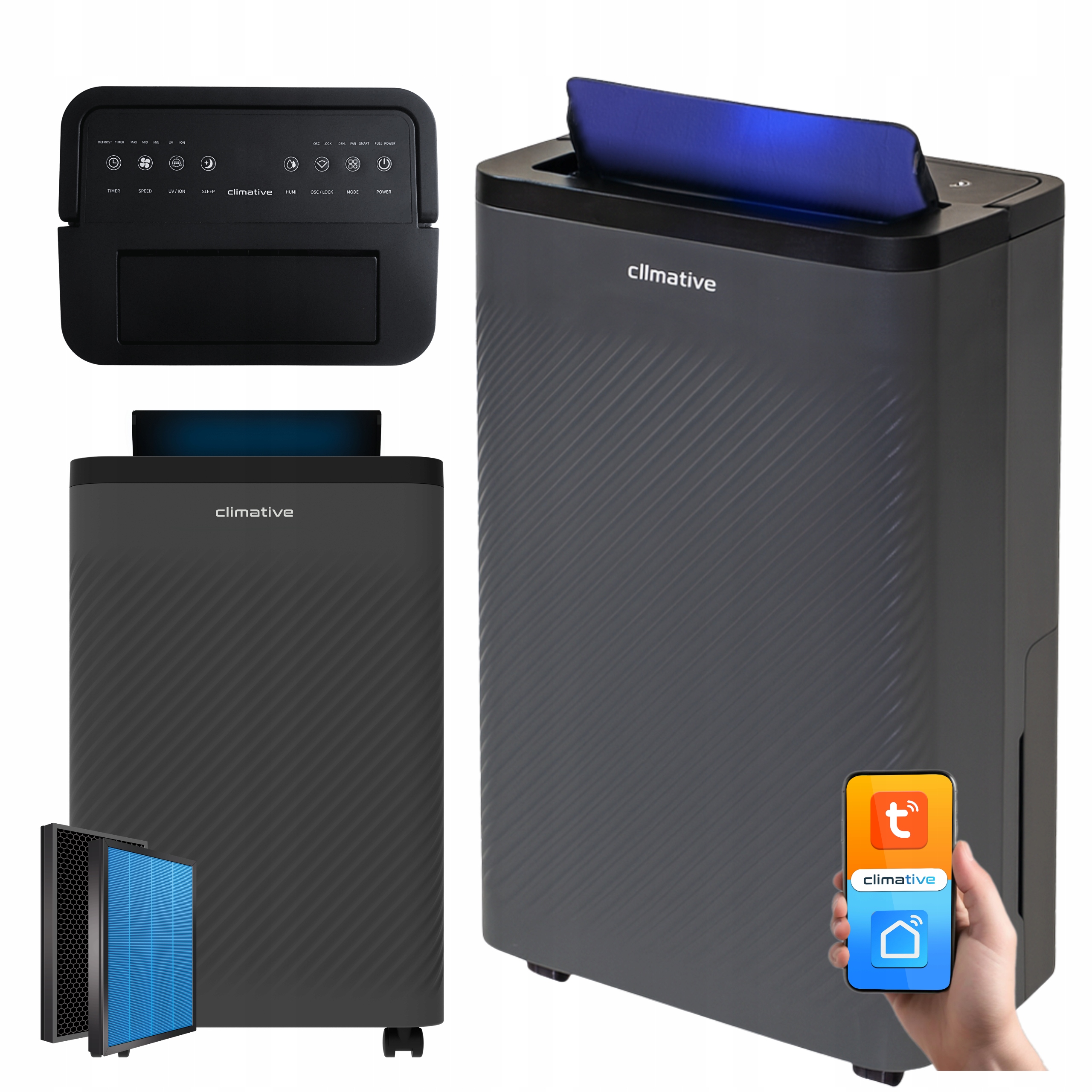 Osuszacz powietrza domowy Climative Nexi 24L WiFi +uv Filtr dla alergików