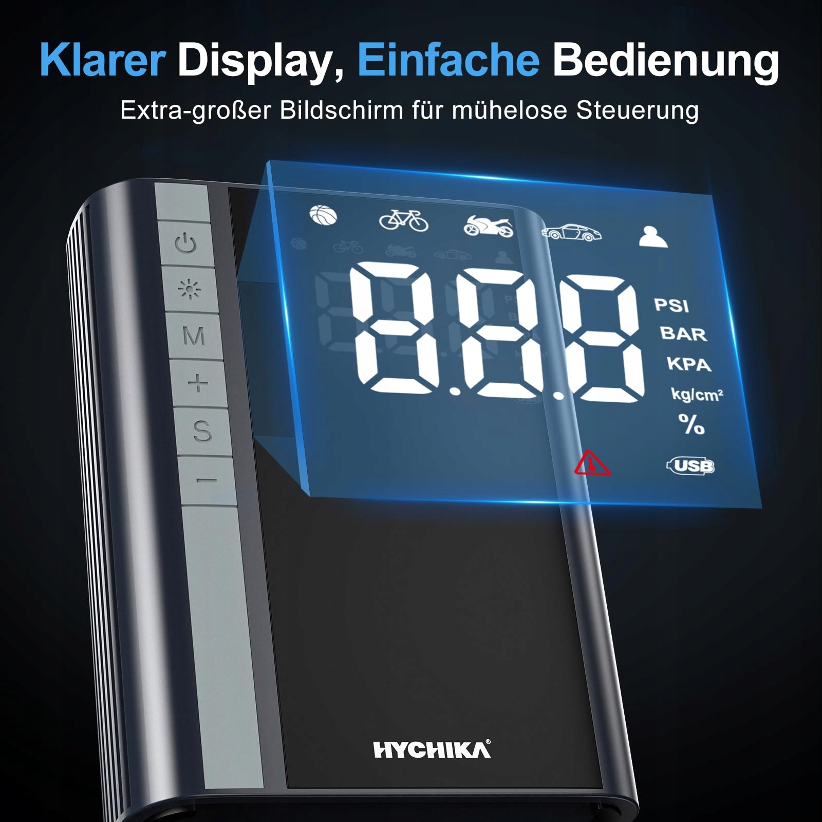 HYCHIKA Powerbank Z Kompresorem Do Samochodów Benzyna 6L Diesel 10L — miniatura 6