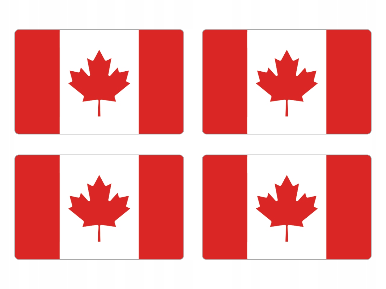 Наклейки с флагом Канады на автомобиль, мотоцикл, 4 шт.