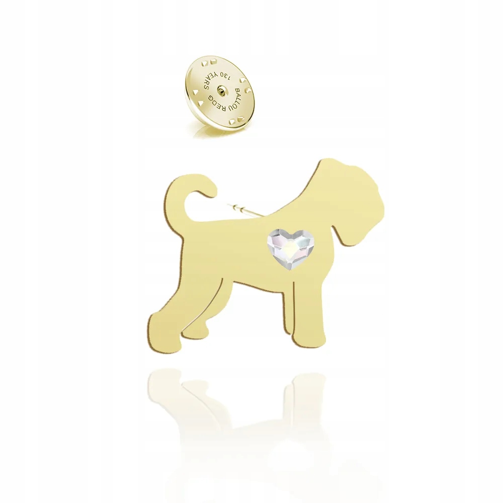 Odznak se psem Černý ruský teriér 925 Dárek Dedikace Bonus