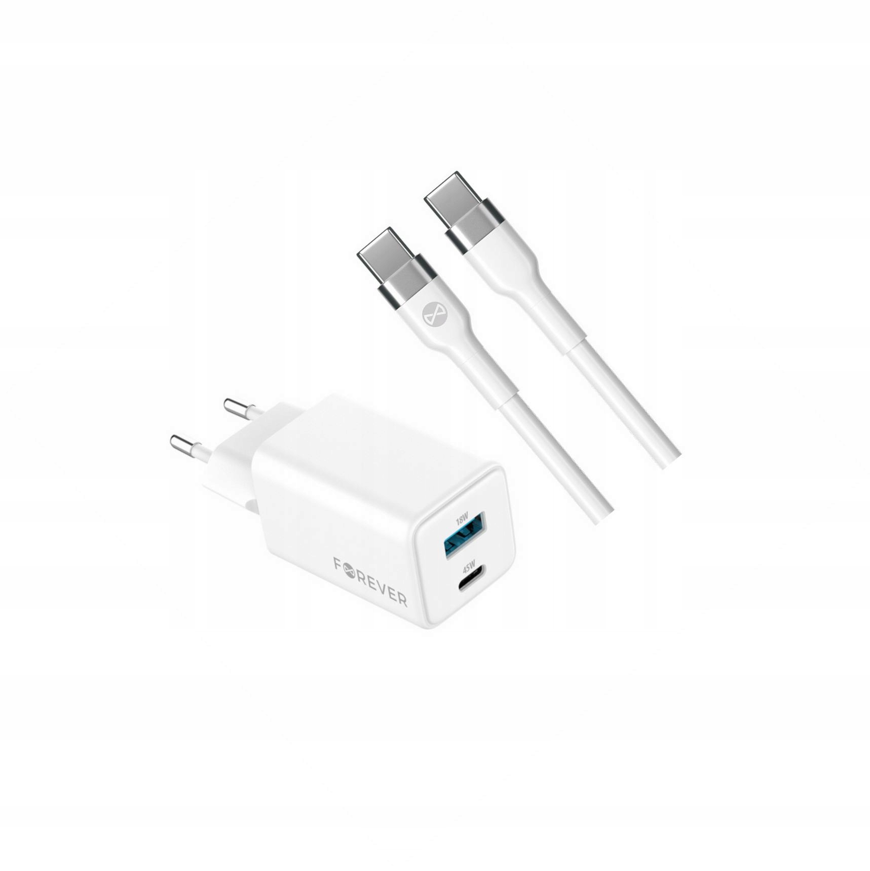 Szybka ładowarka GaN 45W 2 wejścia z długim kablem 2m do Xiaomi Redmi 9AT