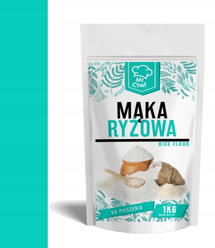 MĄKA RYŻOWA 1kg IDEALNA DO WYPIEKÓW MrChef EAN (GTIN) 5904576308087
