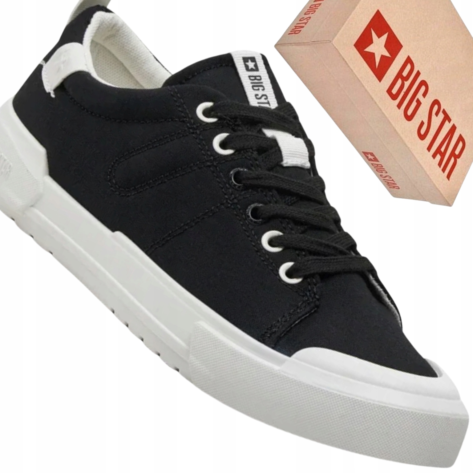 Big Star NN174156 czarne męskie trampki, klasyczne tenisówki na co dzień