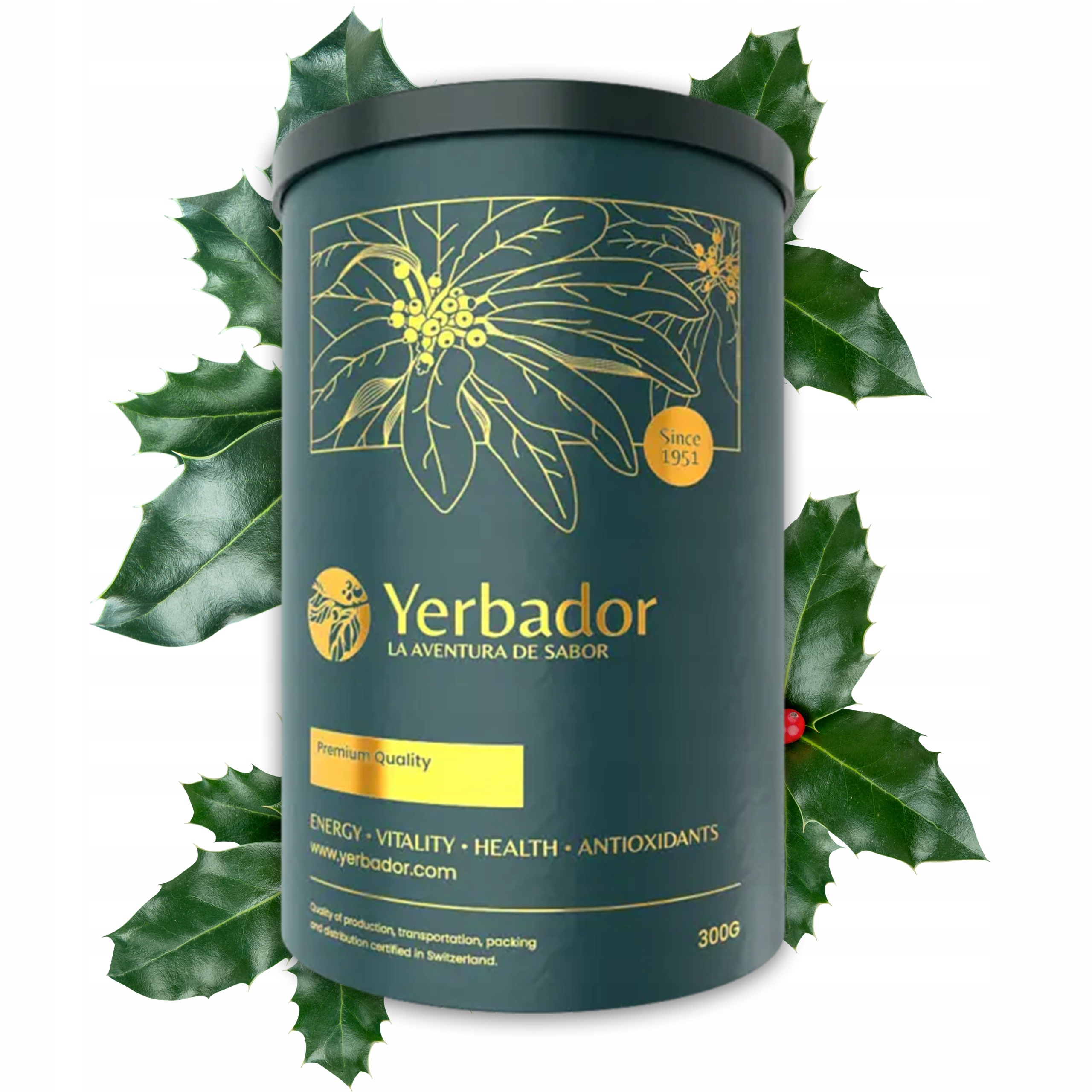 Yerba Mate Yerbador klasyczna tuba same liście premium naturalna 300g