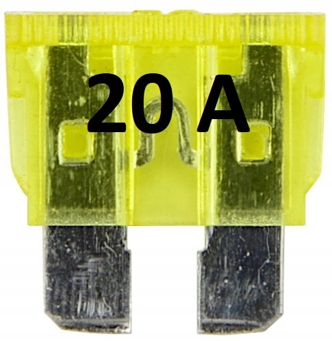 

Bezpiecznik samochodowy płytka standard 20A 10szt