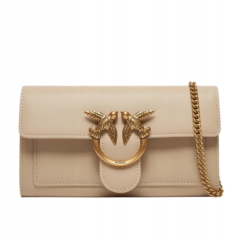 Pinko Béžová psaníčko Love One Wallet C Vitello