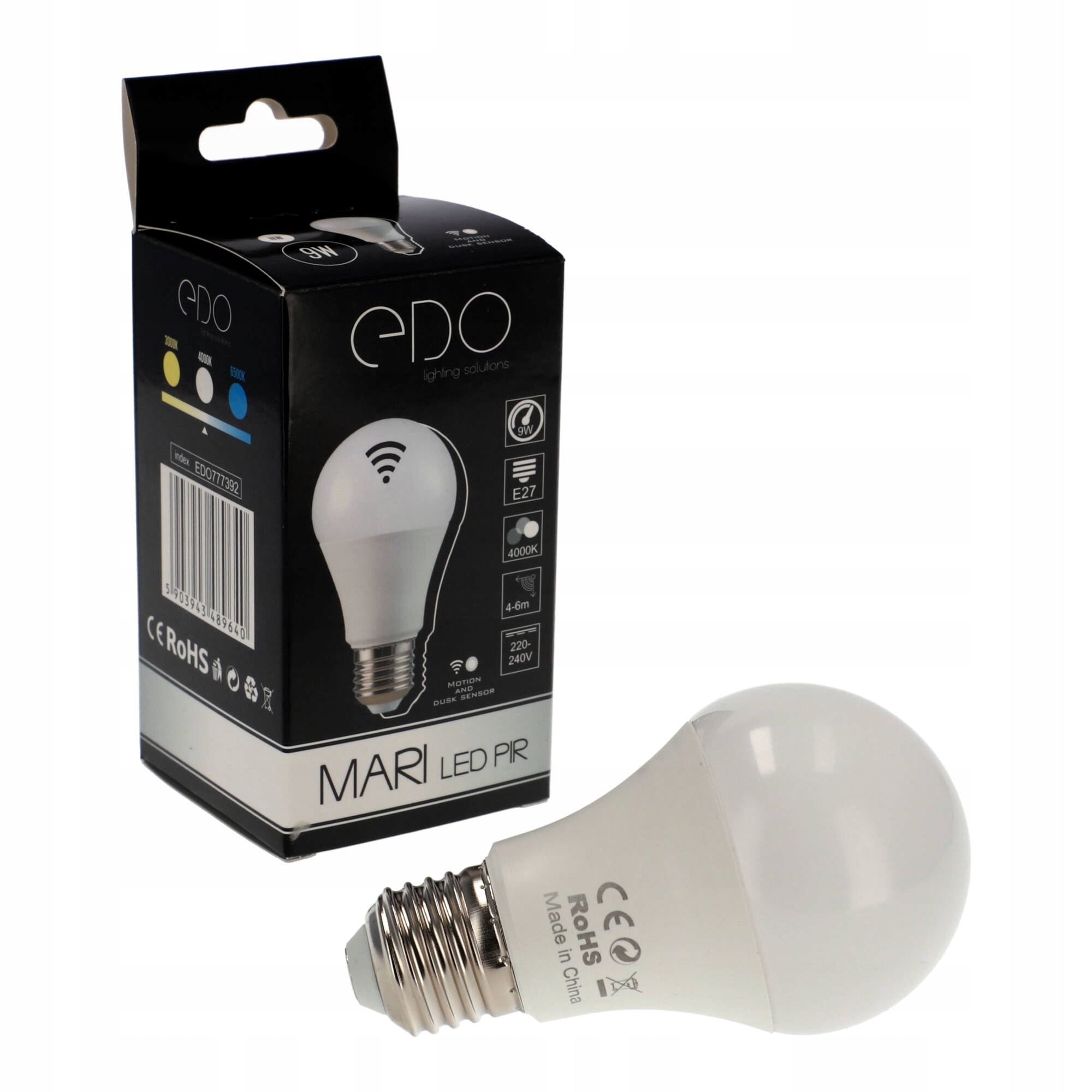 

Żarówka Led E27 9W 4000K Z Czujnik Ruchu Zmierzchu