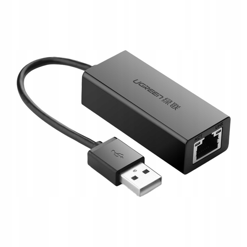 Adapter Ethernet Ugreen CR110 Usb-c do RJ45 100Mbs (czarny)