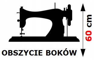 

Usługa obszycia 2 boków firany o wys. 60cm