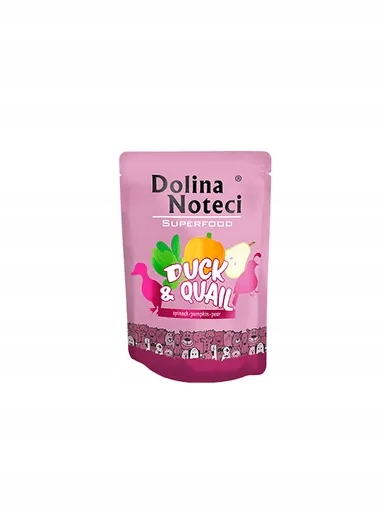 5 x Dolina Noteci Superfood vlhké krmivo pro psy kachna a křepelka 300 g