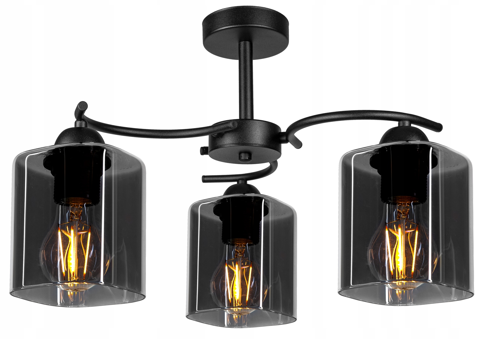 

Szklana Lampa Wisząca Sufitowa Żyrandol Plafon Led