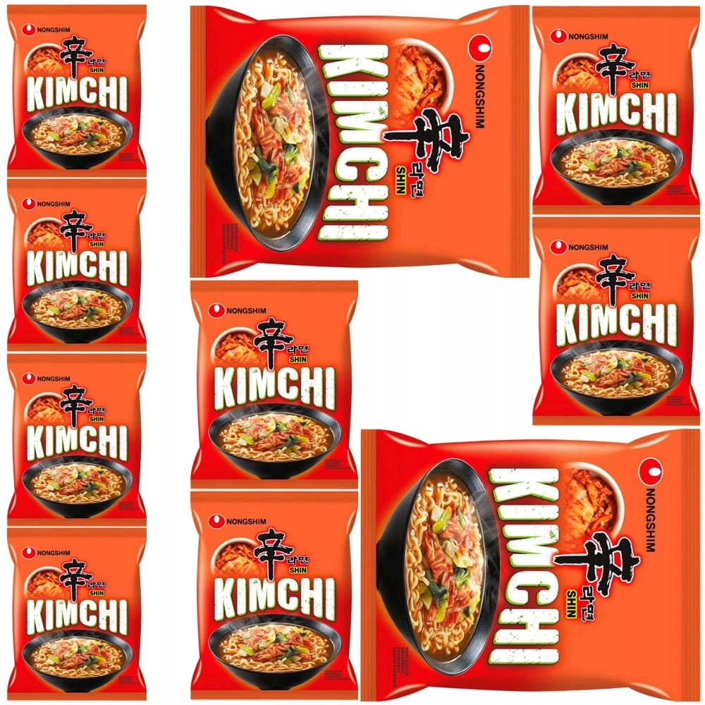 Levně 10 x Korejská instantní polévka KimChi Ramen Ramyun 120 g Nong Shim