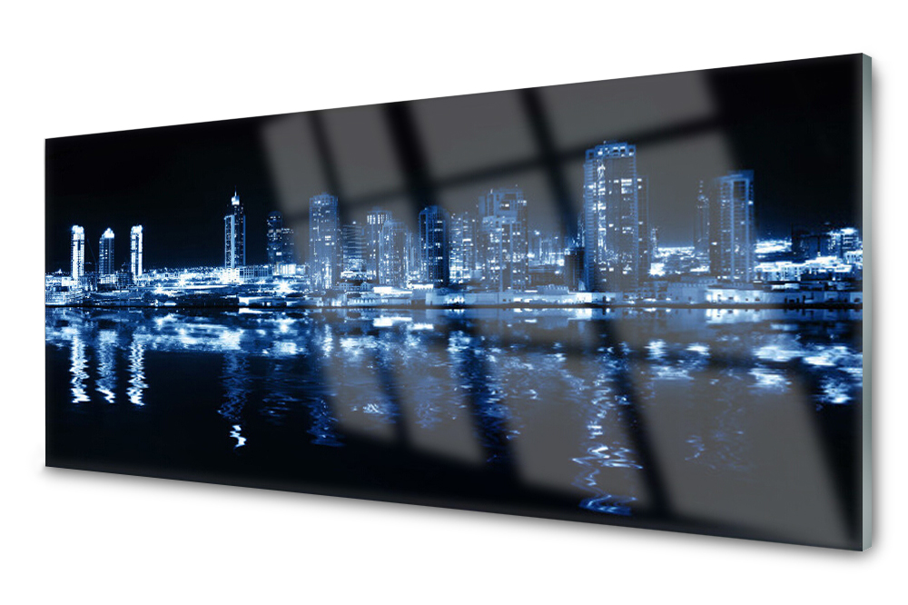 

Panel szklany do kuchni Miasto Wieżowce 125x50