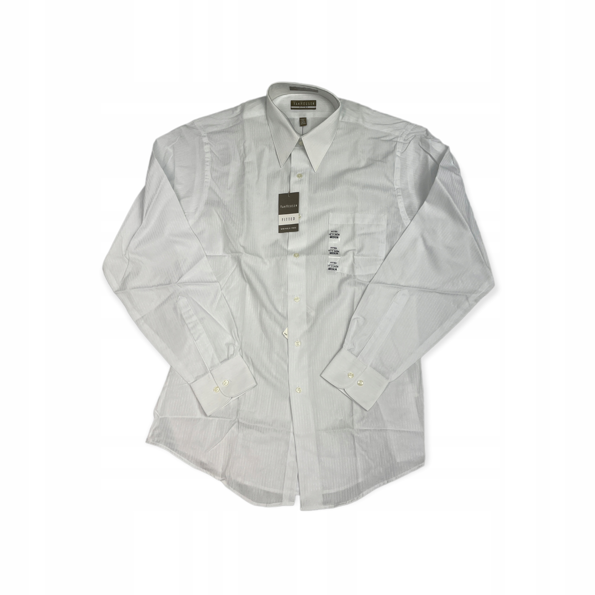 Bílá pánská košile s dlouhým rukávem Vanheusen M 34/35