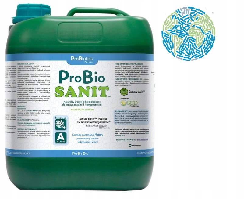 ProBio Sanit bakterie do oczyszczalni ścieków i szamb 5l udrażnia rury