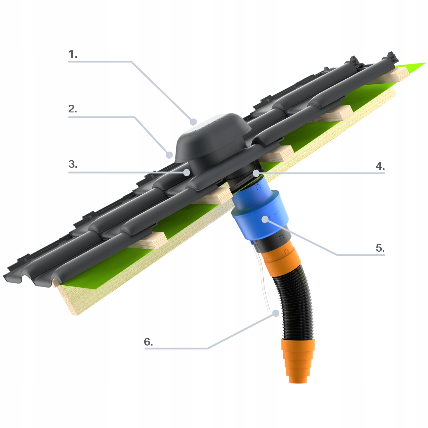 Kominek wentylacyjny sanitarny fi125 TITANIA Marka Krono-Plast