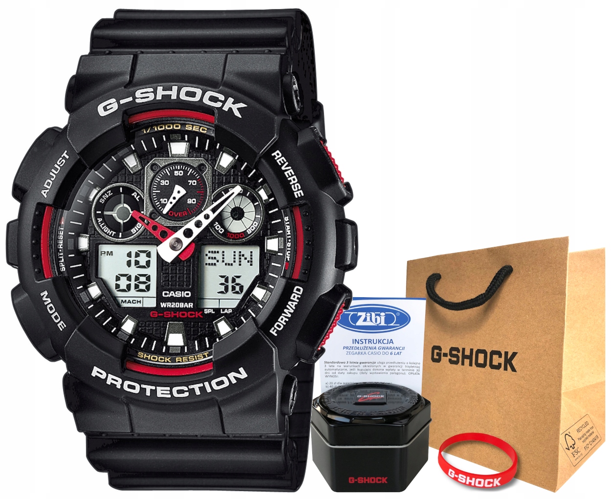 

Zegarek Casio G-shock GA-100-1A4ER 20BAR hologram
