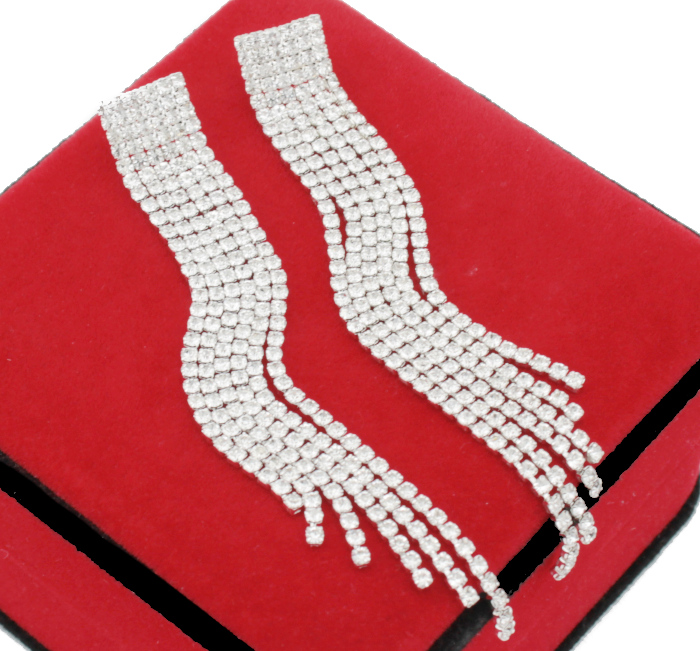 

Kolczyki Efektowne Srebrne Żmijki Cyrkonie