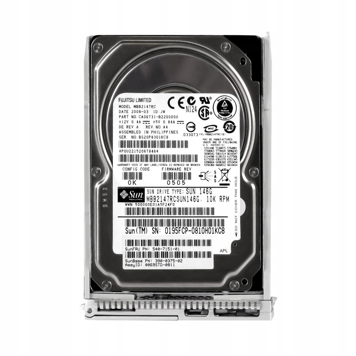 Sun 540-7151-01 01 10K 16MB Sas 2,5'' MBB2147RC