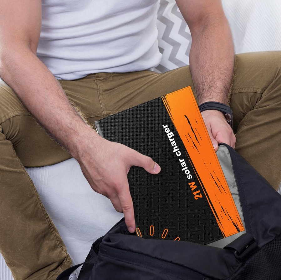 ŁADOWARKA SOLARNA 5V PANEL SOLARNY SŁONECZNY 21W Złącza USB