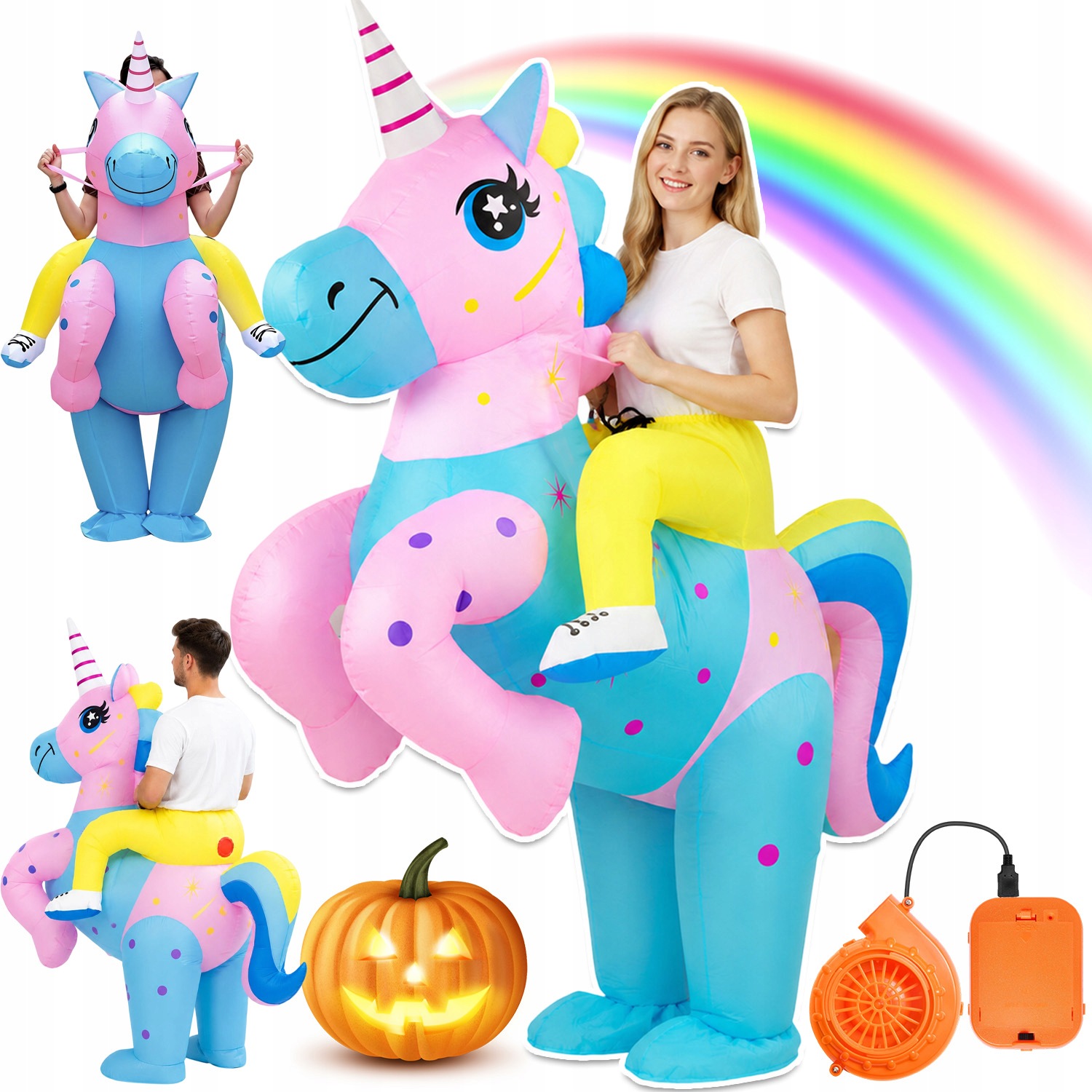 Kostým Nafukovací Kostým Jednorožec Převlek Na Halloween