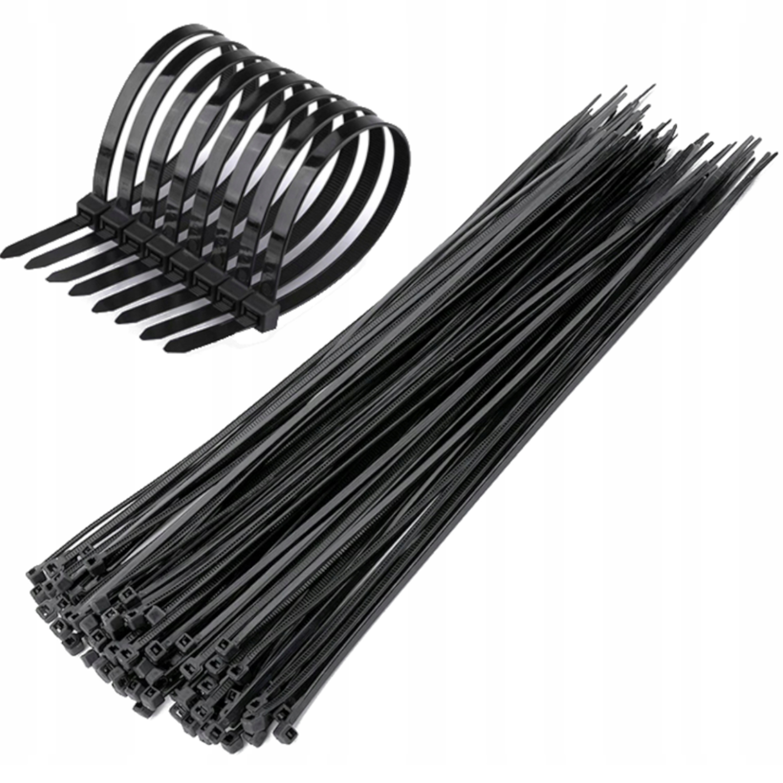100x Opaski Zaciskowe Kablowe Ziperki Trytki Odporne Mocne 1,8x100 Czarne