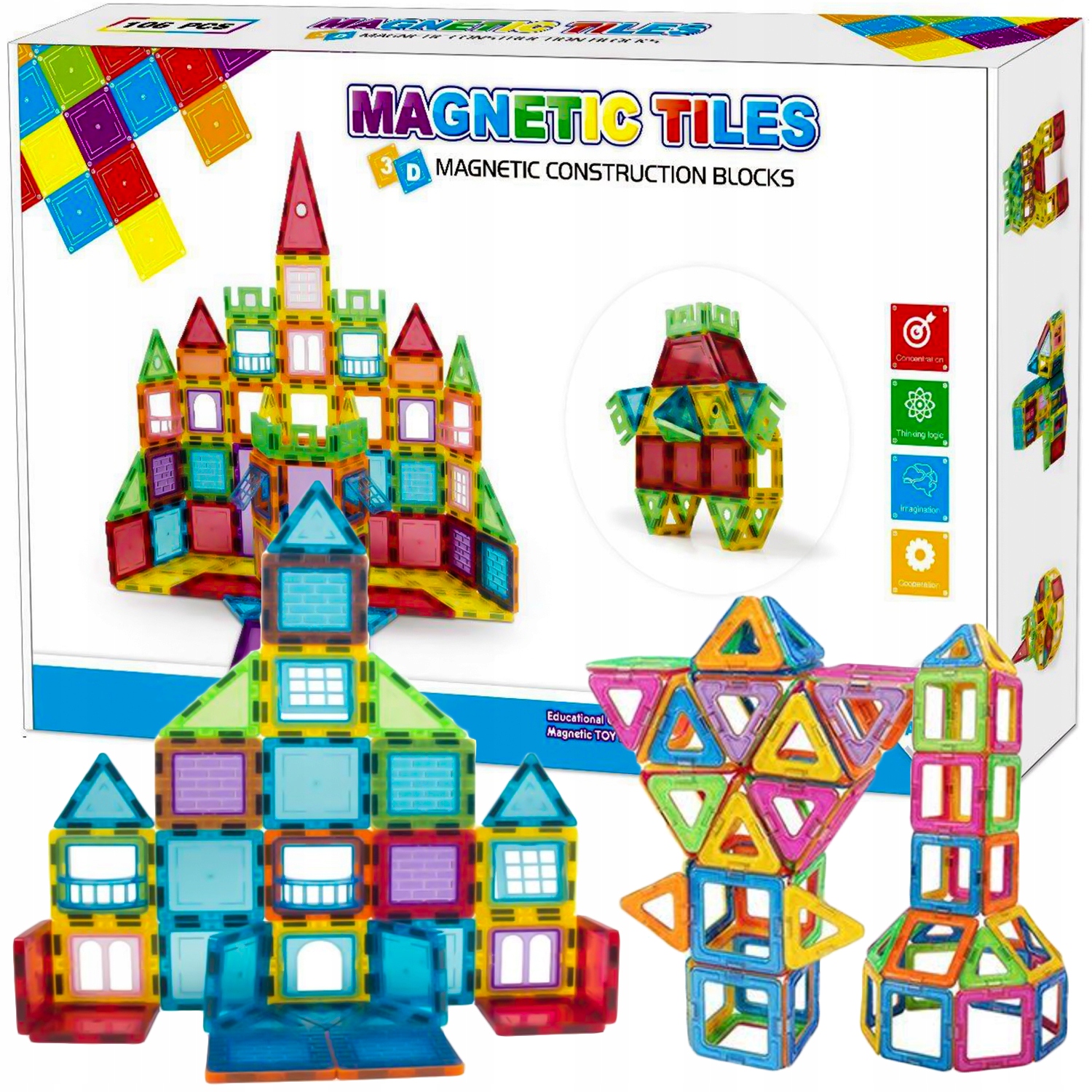 

Klocki Magnetyczne Panele Neodymowe 106 El Zestaw