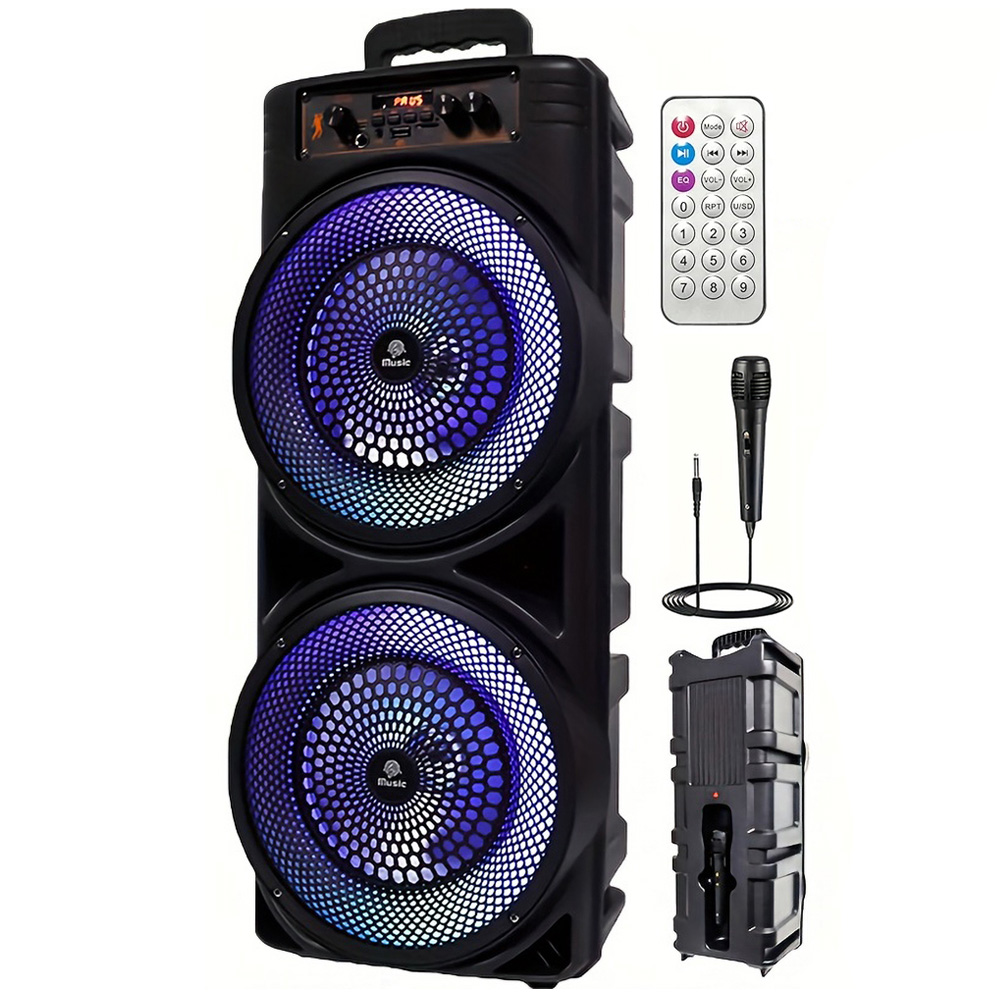 Duży Głośnik Bezprzewodowy Mobilny Zestaw Nagłośnieniowy Mikrofon