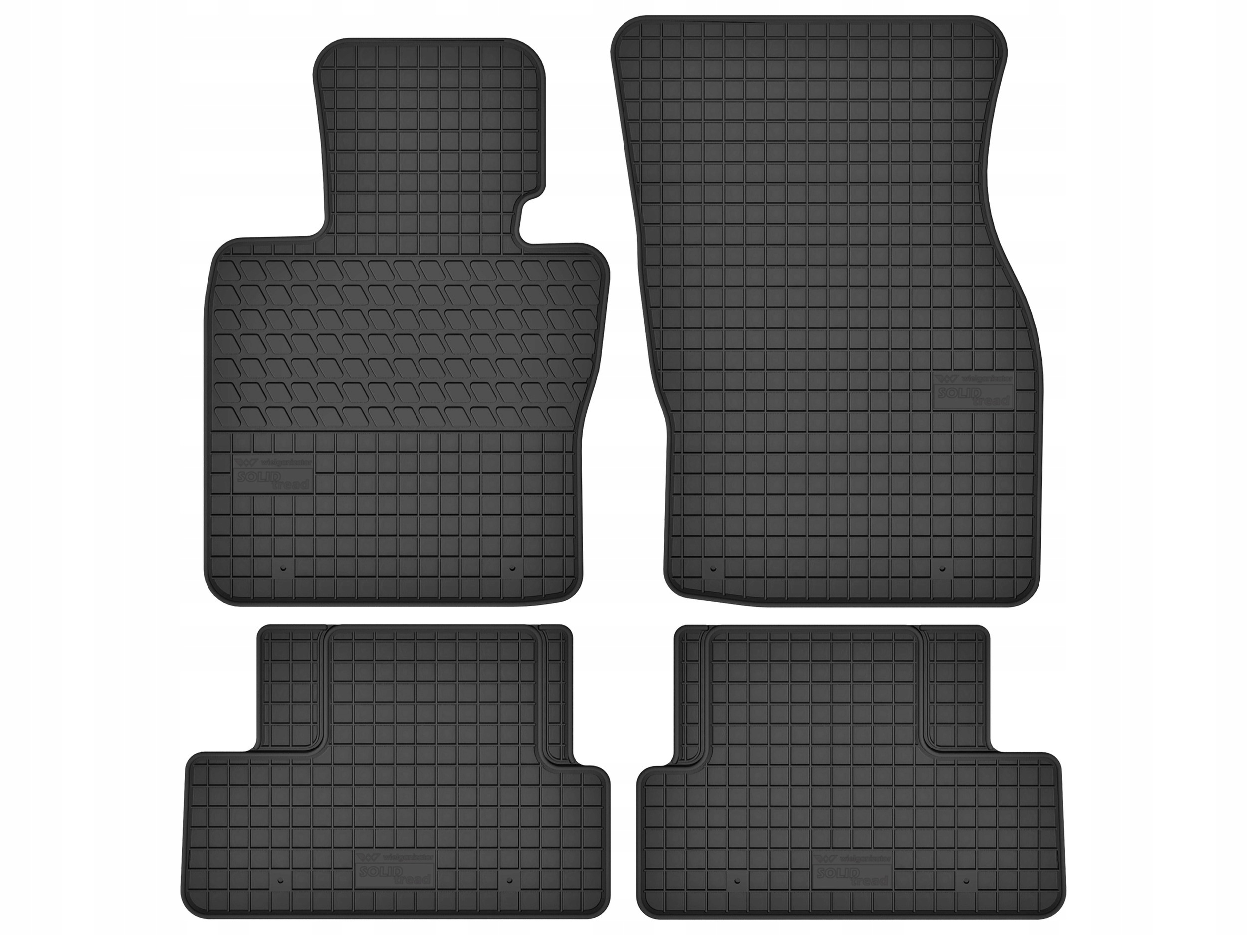 Dywaniki gumowe Mini Cooper III F56 2014-2024 kpl. 4 szt. na wymiar rzepy