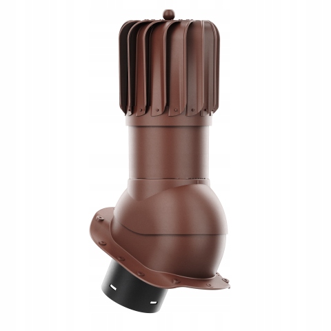 Rotačný krb Rotoline pre plechovú krytinu, profil B fi 150 mm, podlhovastý bronz